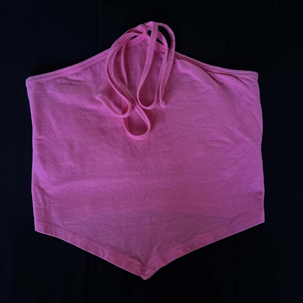 pink halter like bandana top